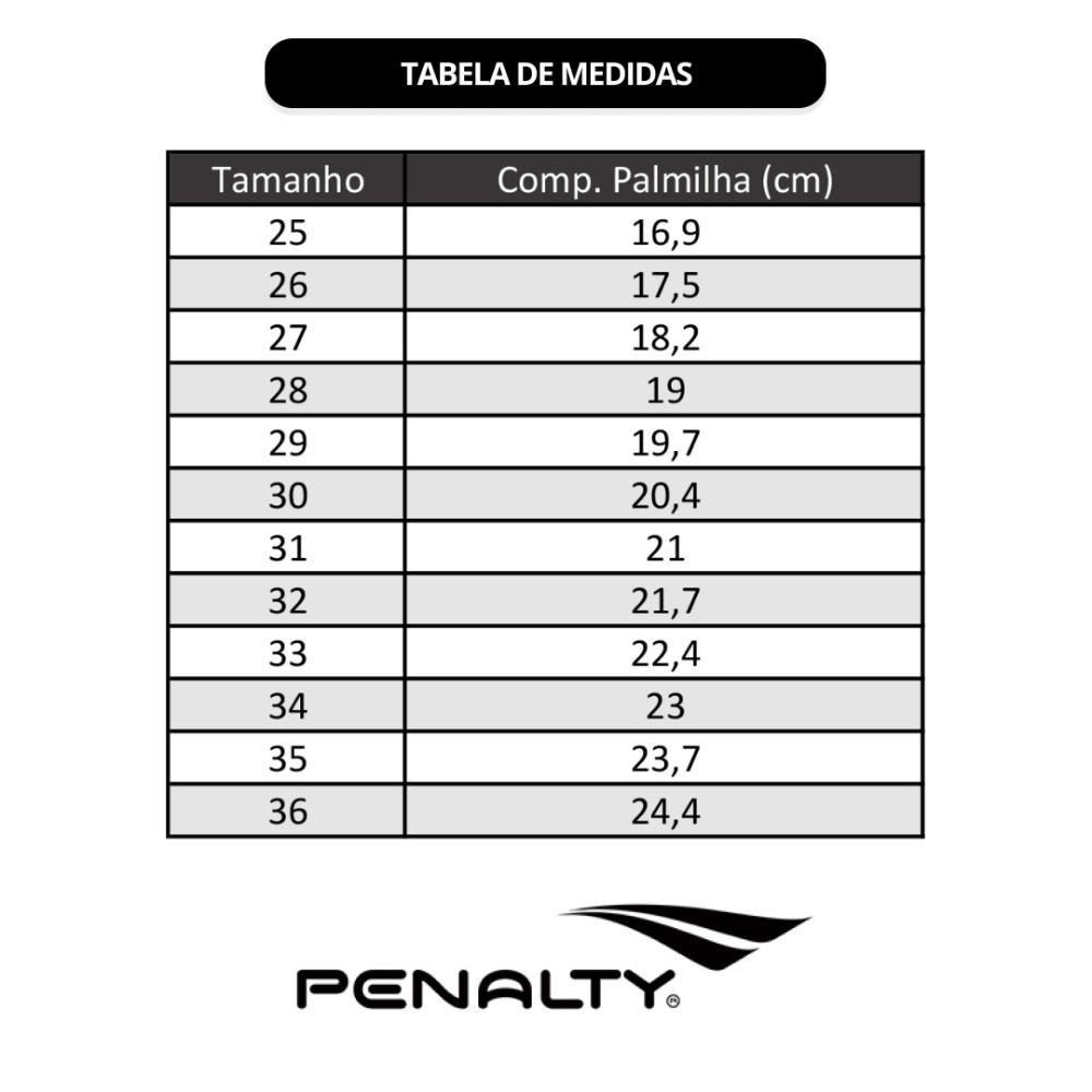 Chuteira Futsal Penalty Fúria Kids Y-4 Preto/Branco 7