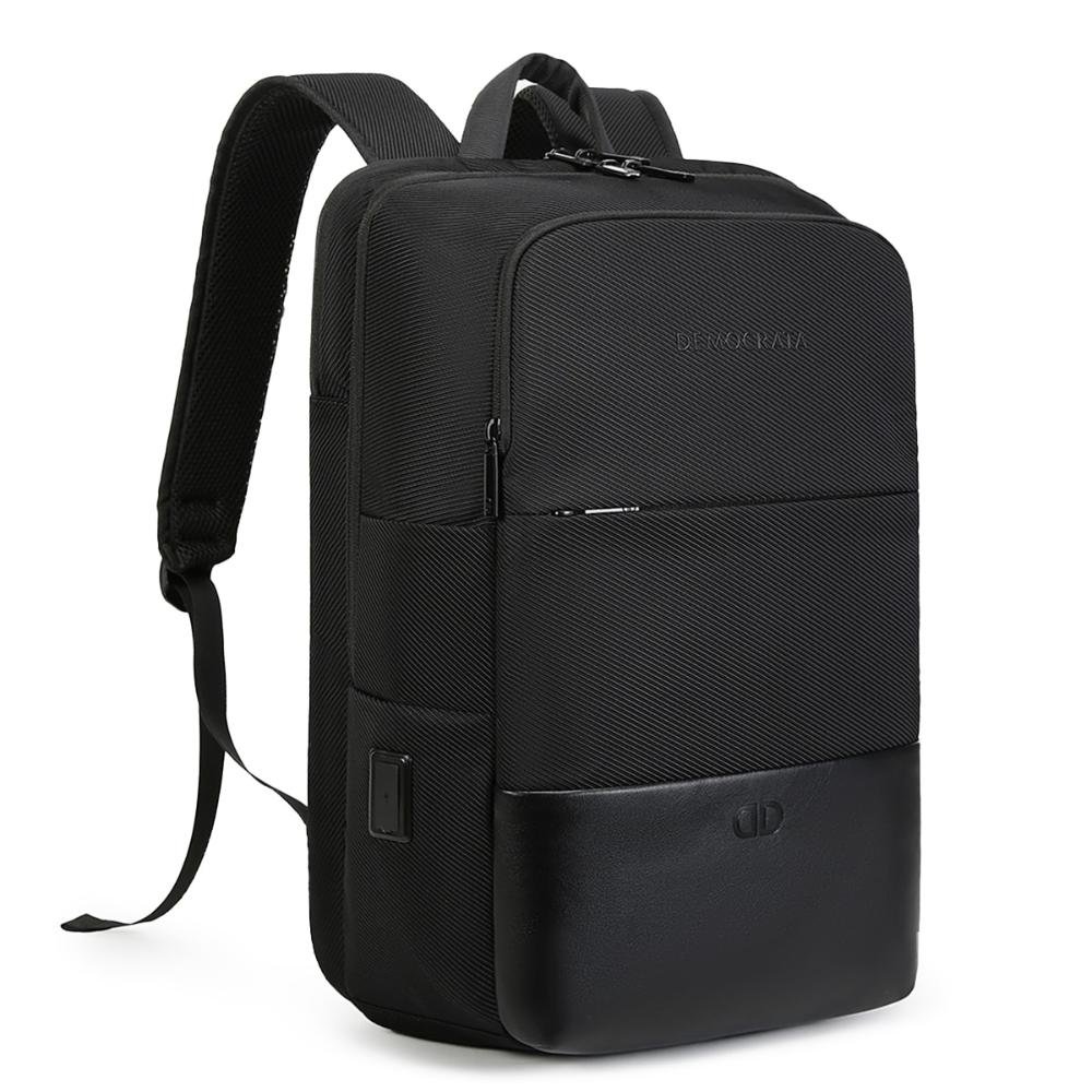 Mochila Democrata Executiva Smart Cabo USB Multicompartimentos Para Notebook MOC11902 Preto 2