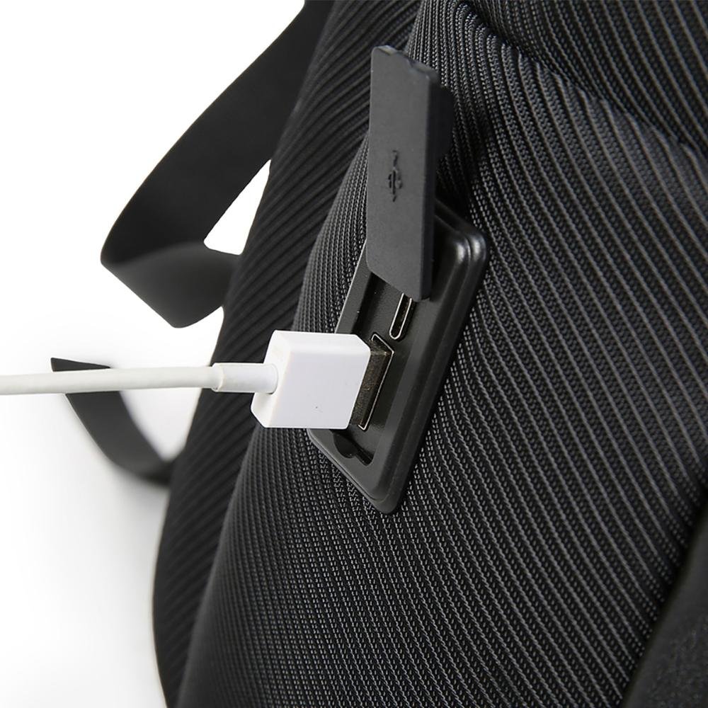 Mochila Democrata Executiva Smart Cabo USB Multicompartimentos Para Notebook MOC11902 Preto 8