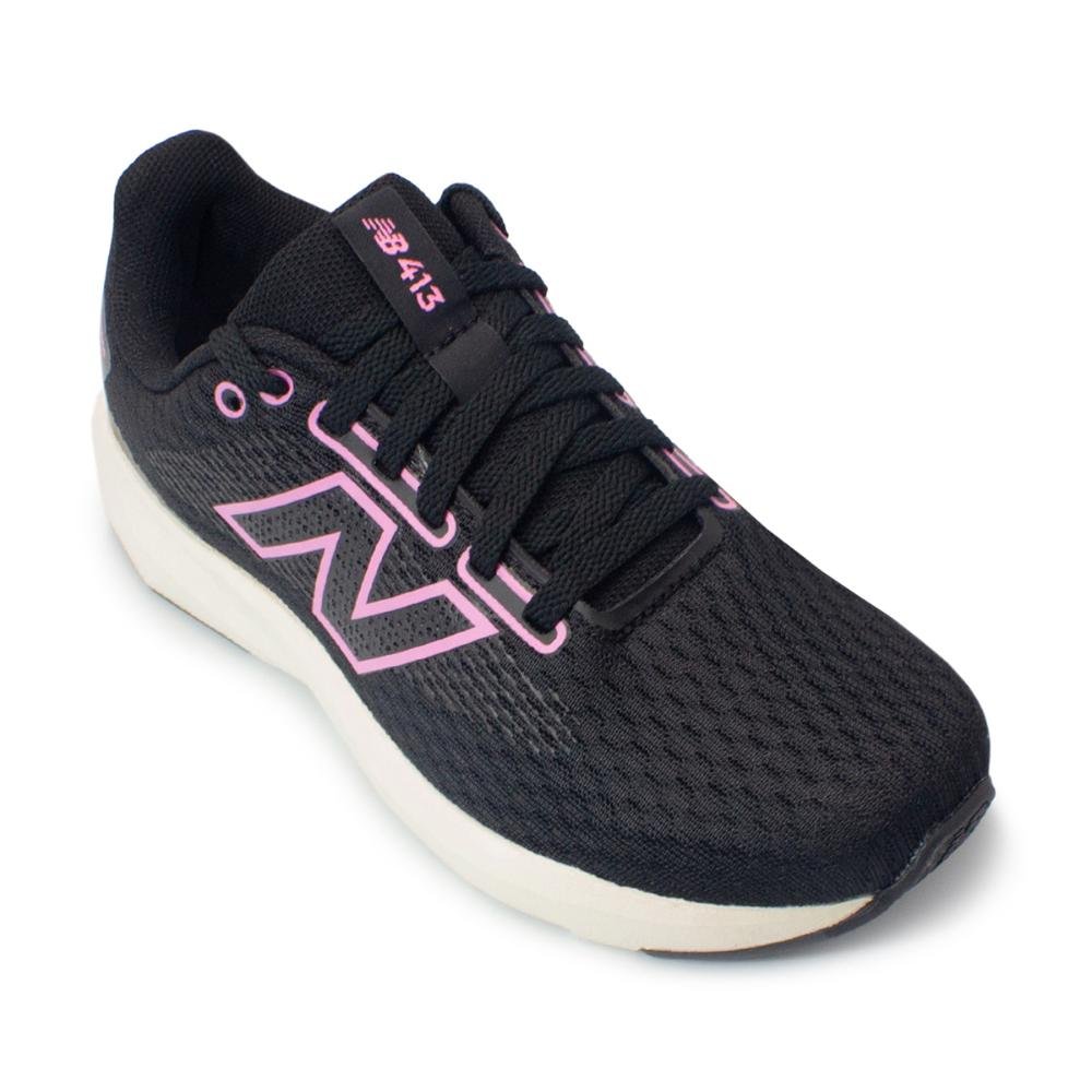 Tênis New Balance Feminino 413v3 Corrida Preto/Rosa 2