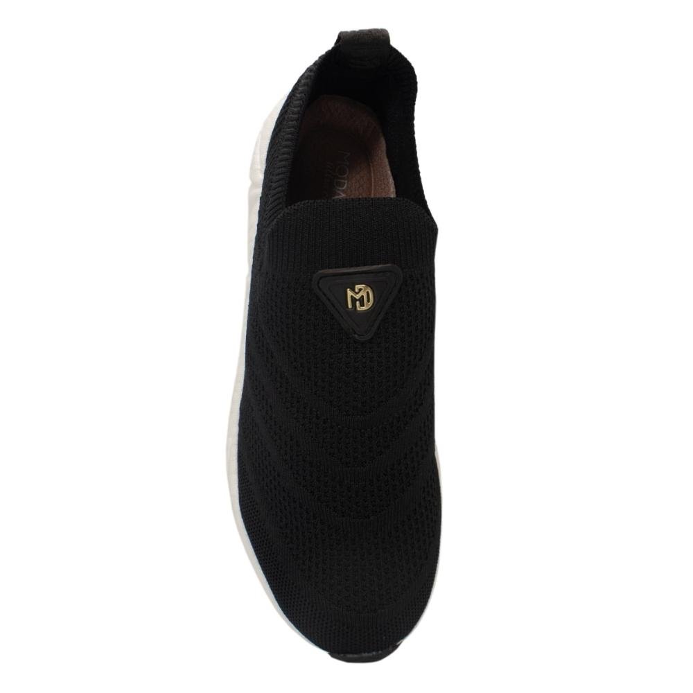 Tênis Modare Feminino Slip On Knit Adana Ultraconforto Casual 7395.101 Preto 3