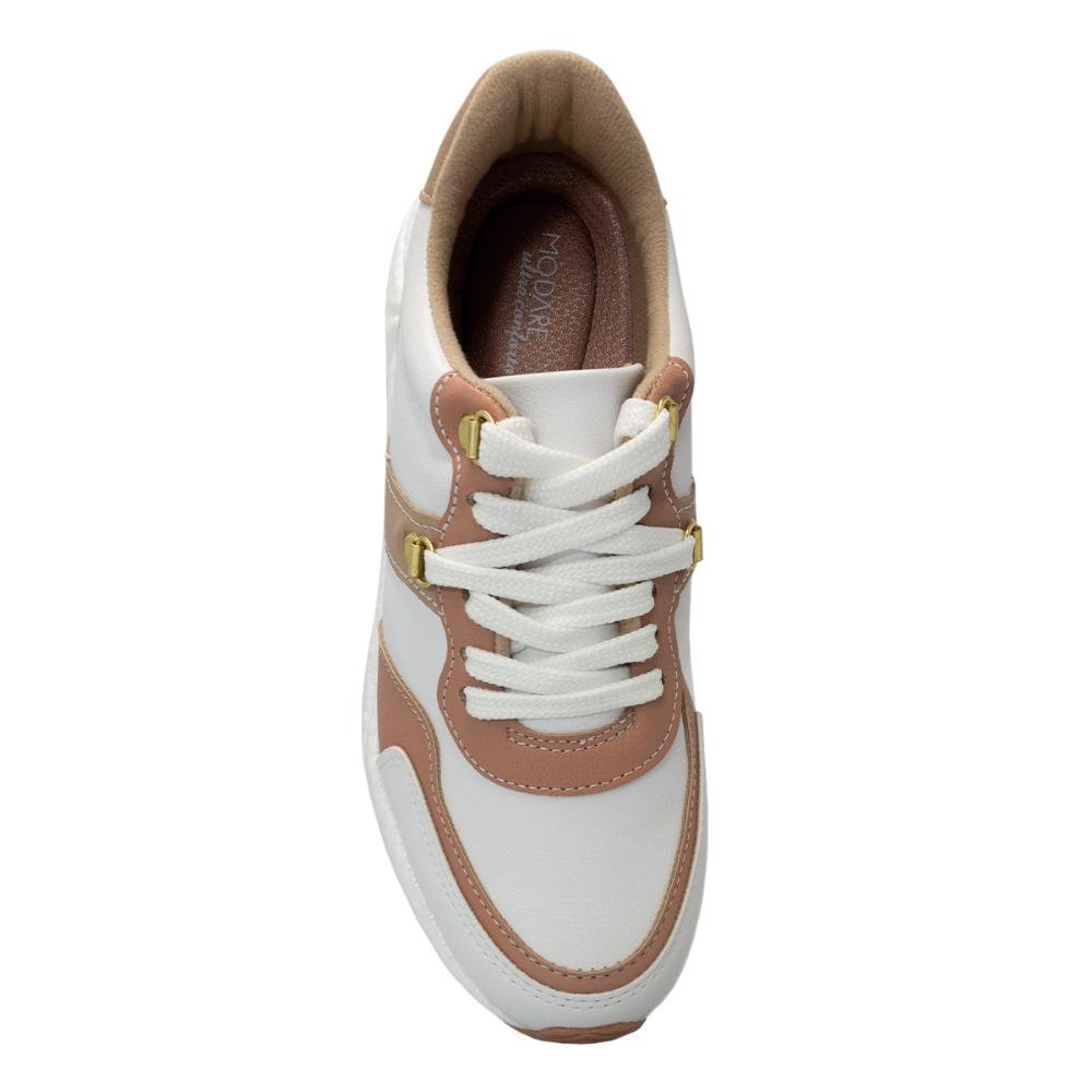 Tênis Modare Feminino Floather Nature Ultraconforto Casual 7395.107 Branco/Bege 3