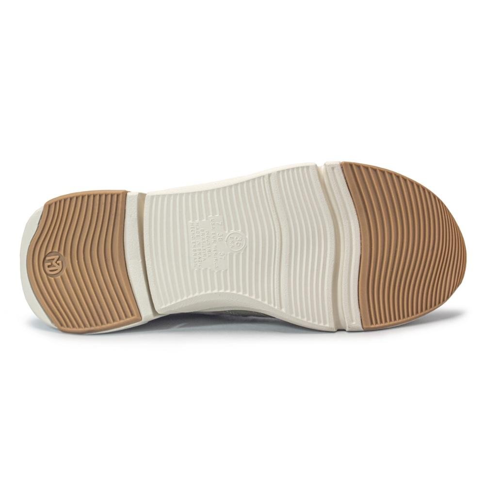 Tênis Modare Feminino Napa Ultraconforto Casual 7401.102 Bege/Verde 5