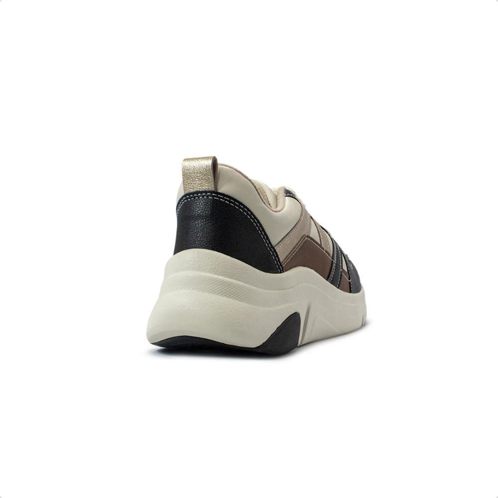 Tênis Modare Feminino Napa Ultraconforto Casual 7401.102 Bege/Preto 4