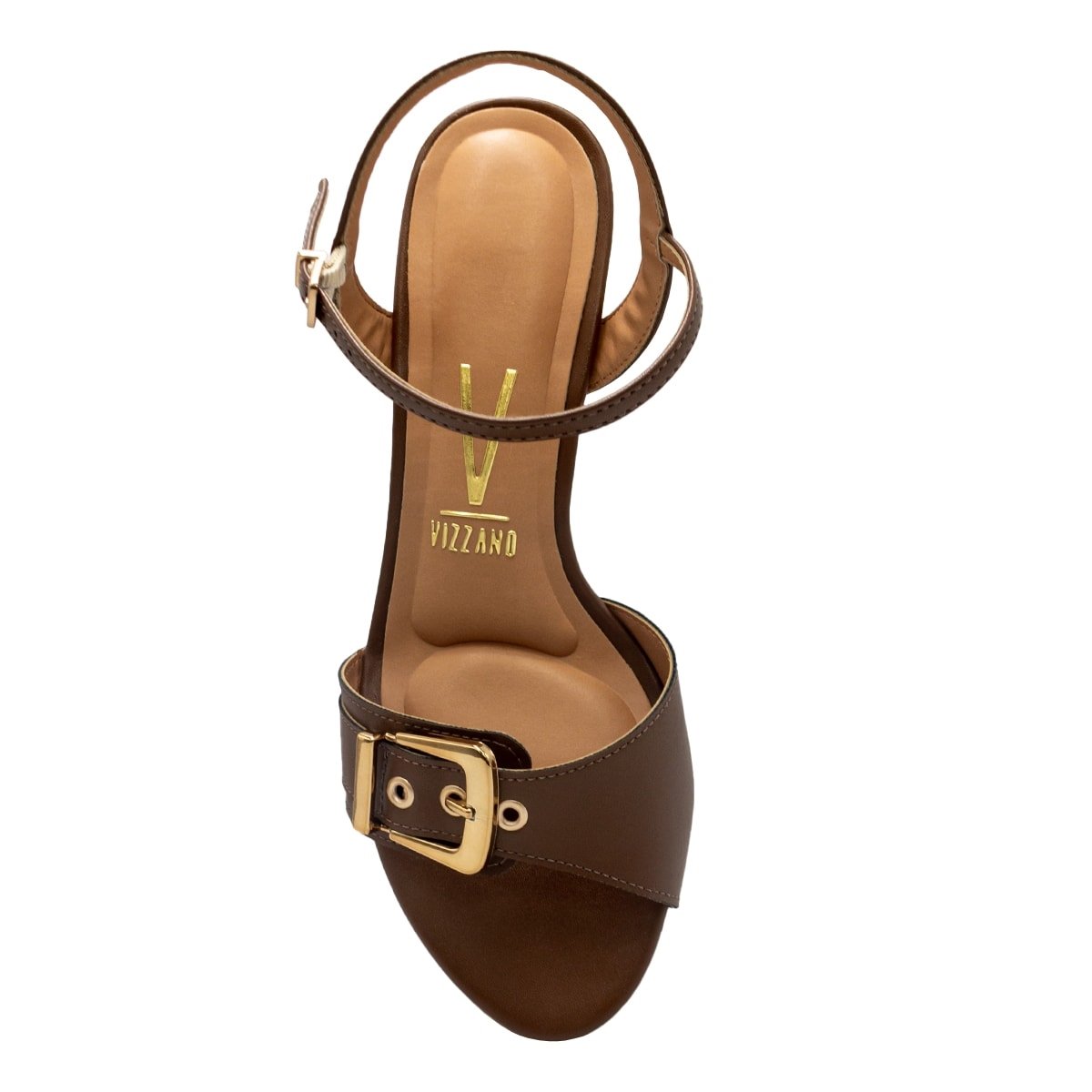 Sandália Vizzano Feminina Fivela Salto Bloco 6291.1184 Marrom 3