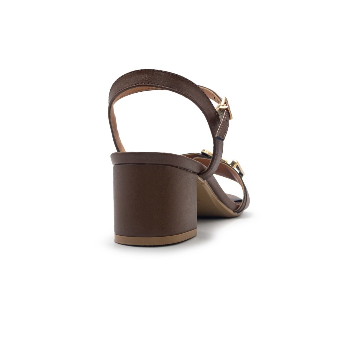 Sandália Vizzano Feminina Fivela Salto Bloco 6291.1184 Marrom 4