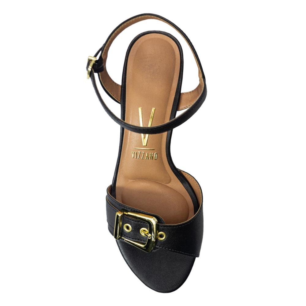 Sandália Vizzano Feminina Fivela Salto Bloco 6291.1184 Preto 3