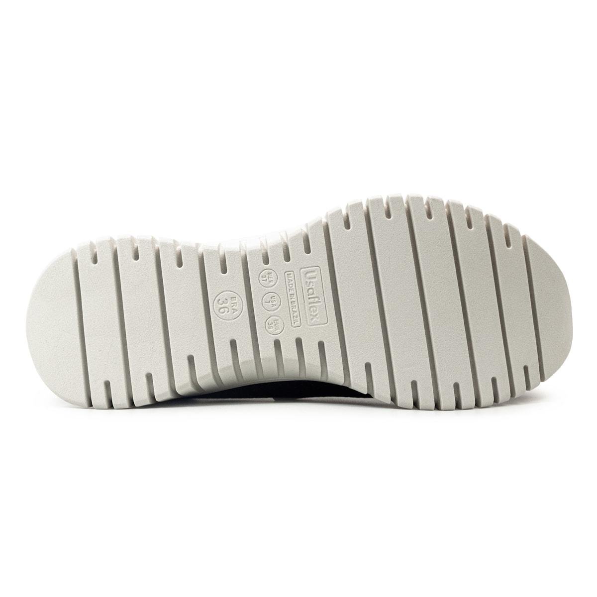 Tênis Usaflex Feminino Slip On Elastano Zíper Casual AE22039 Azul 5