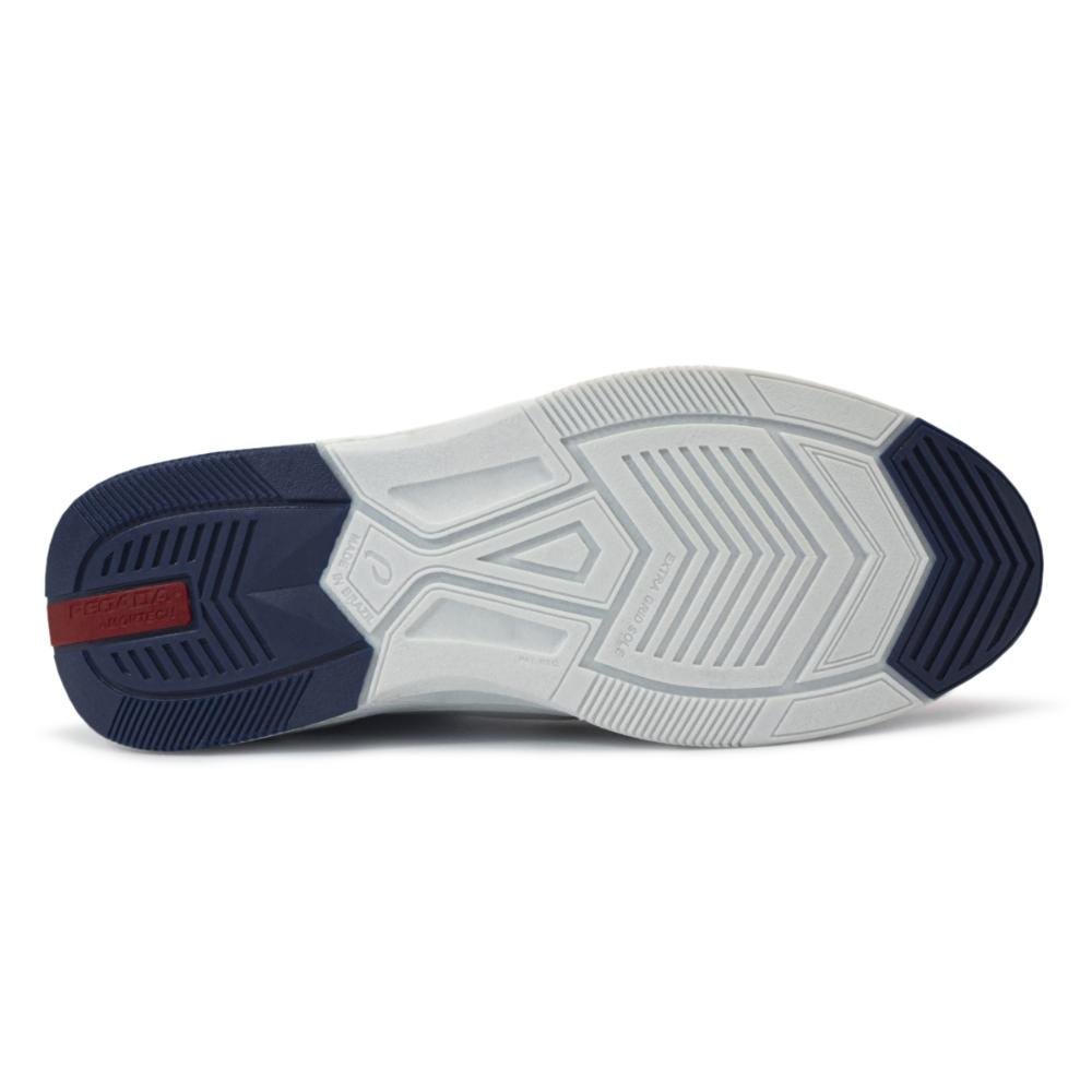 Sapatênis Pegada Masculino Couro e Elástico 110605 Cinza Claro 5