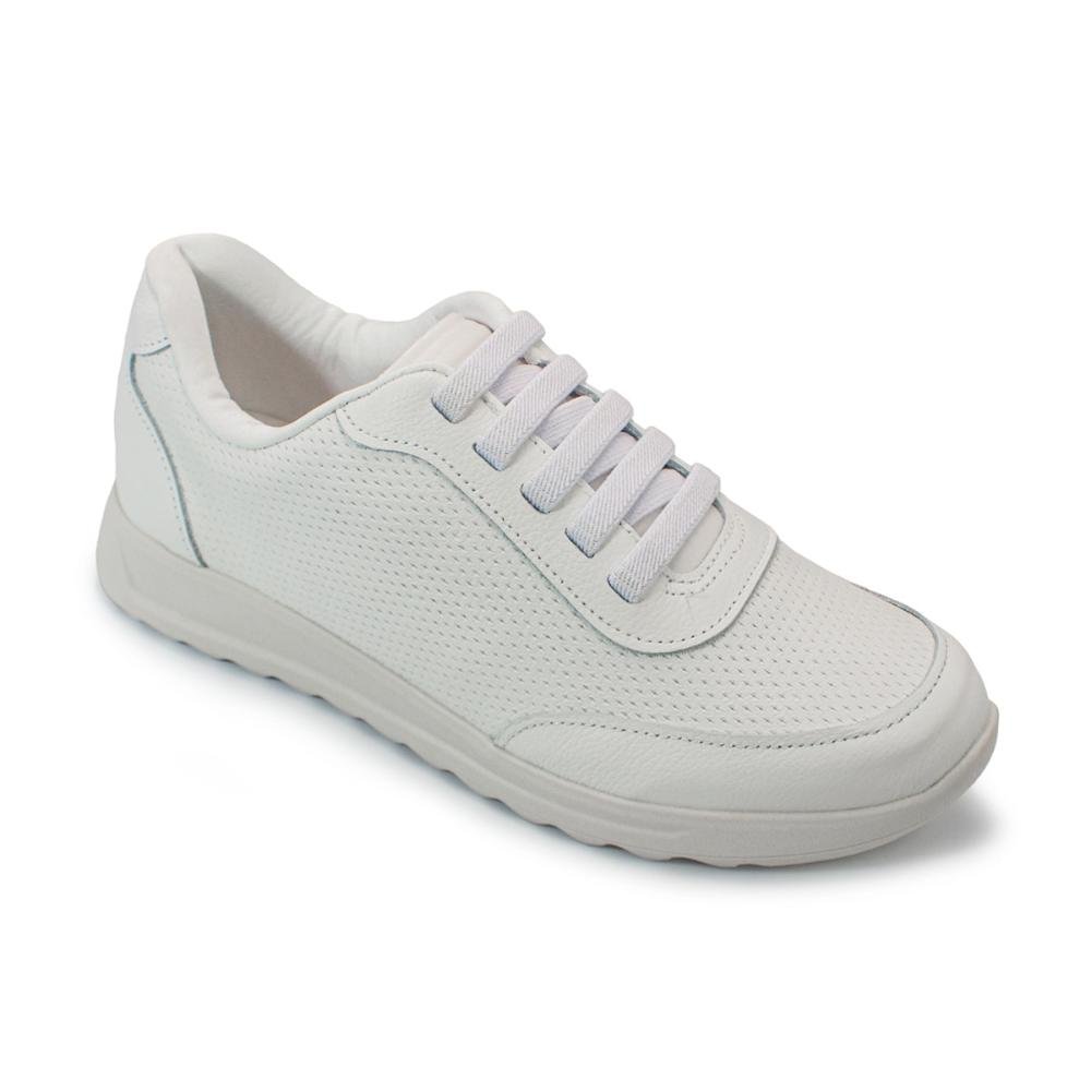 Tênis Usaflex Feminino Couro Casual UC0702 Branco 2