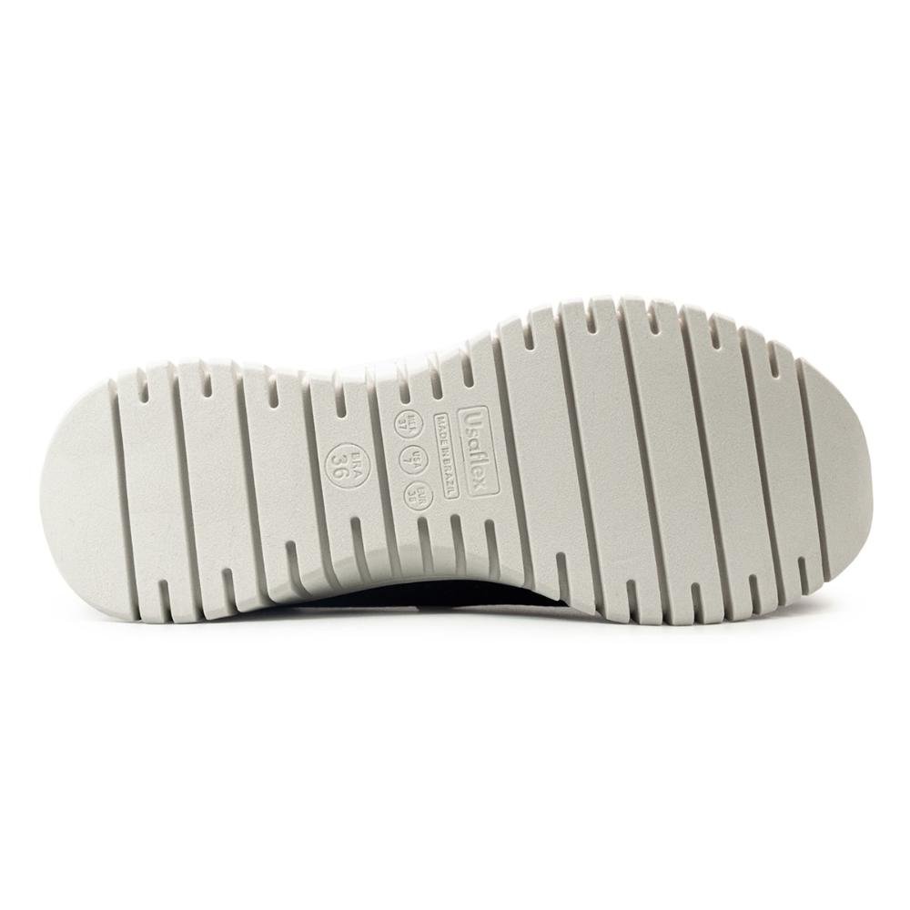 Tênis Usaflex Feminino Couro Detalhe Rebite Casual AE22038 Preto 5