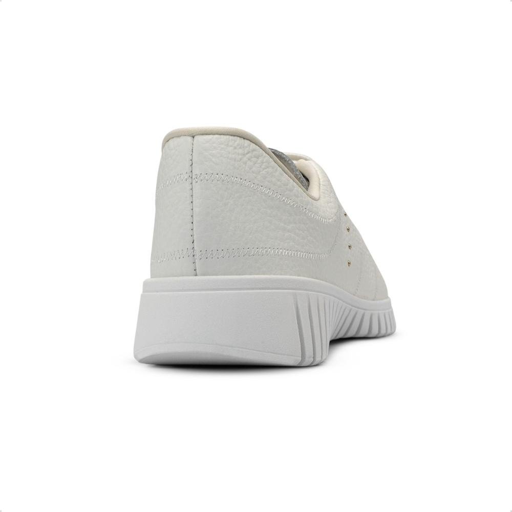 Tênis Usaflex Feminino Couro Detalhe Rebite Casual AE22038 Branco 4