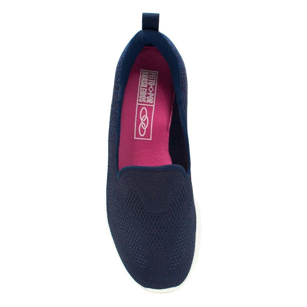 Tênis Olympikus Feminino Slip On Safira Casual Marinho/Rosa 3