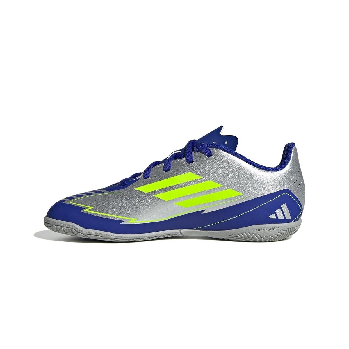 Chuteira Futsal Adidas F50 Club L.M. Infantil Prata/Azul 4