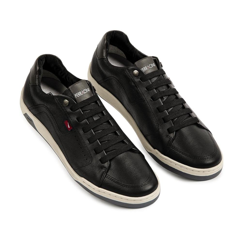 Sapatênis de Couro Ferracini Masculino Lexus 7054-267 Preto 5