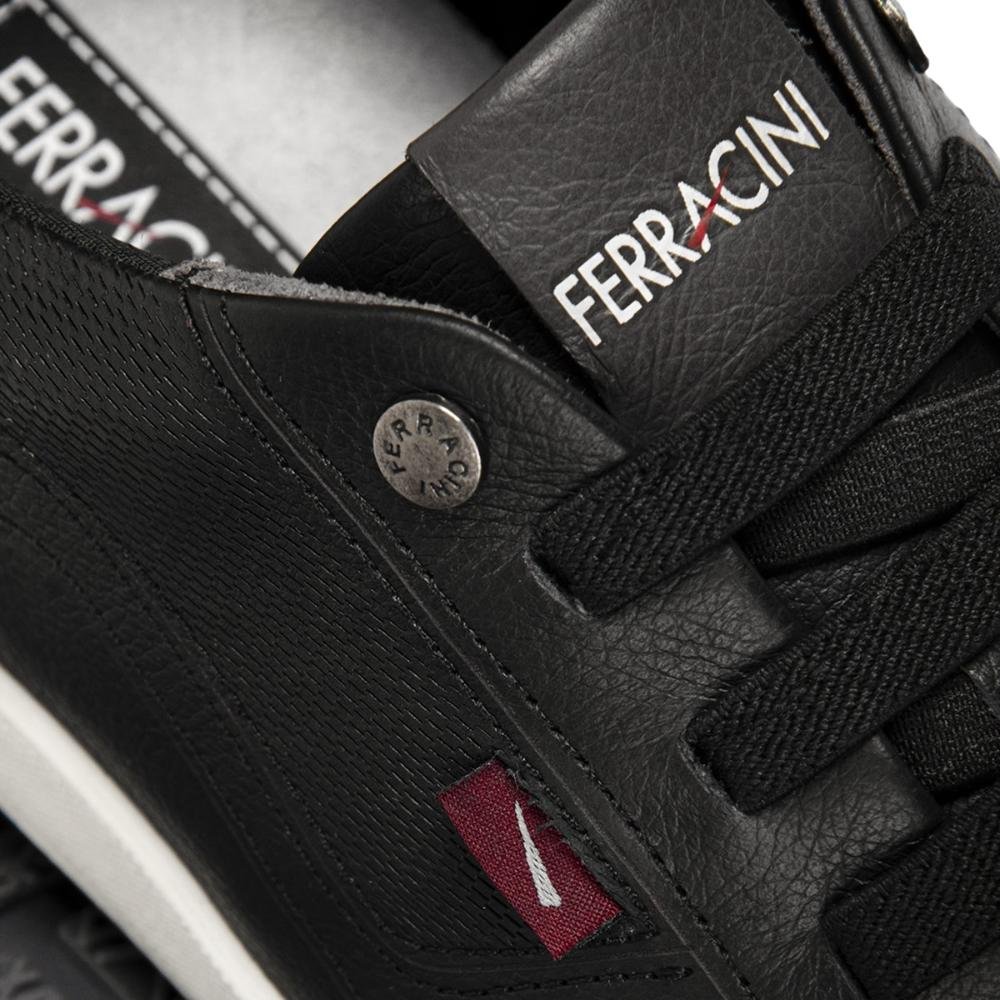 Sapatênis de Couro Ferracini Masculino Lexus 7054-267 Preto 6