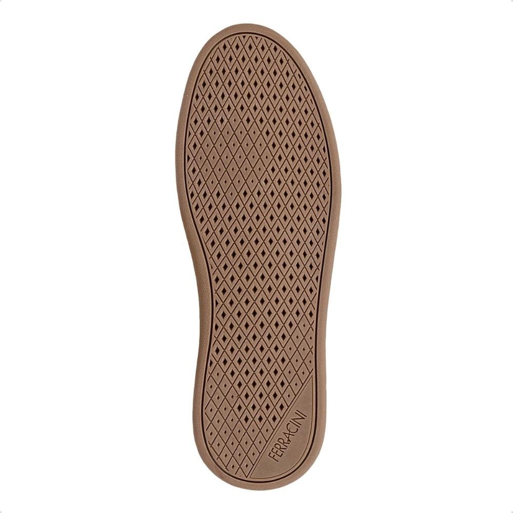 Sapatênis de Couro Ferracini Masculino Clint 8377-705 Cinza Claro 5