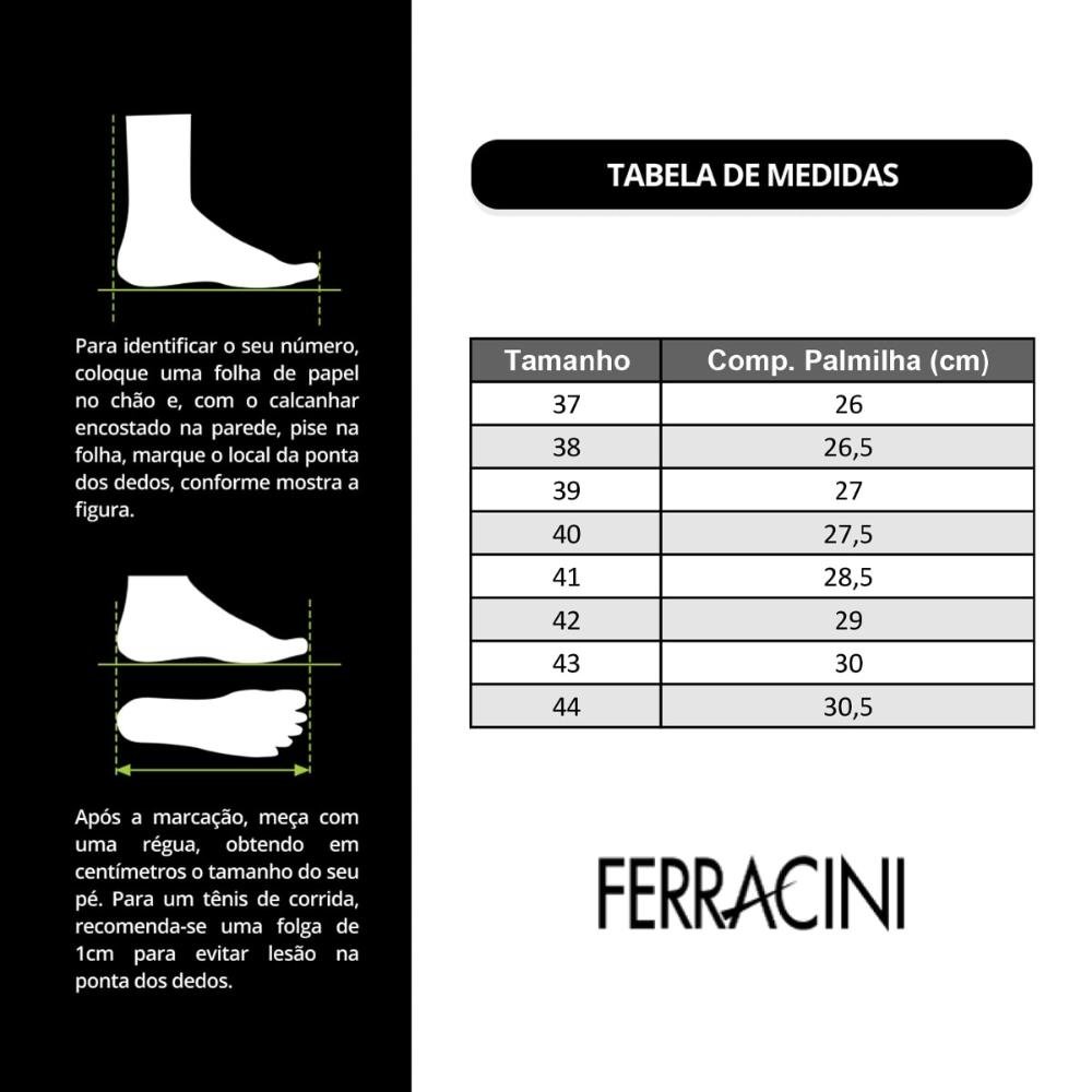 Sapatênis de Couro Ferracini Masculino Clint 8377-705 Cinza Claro 6
