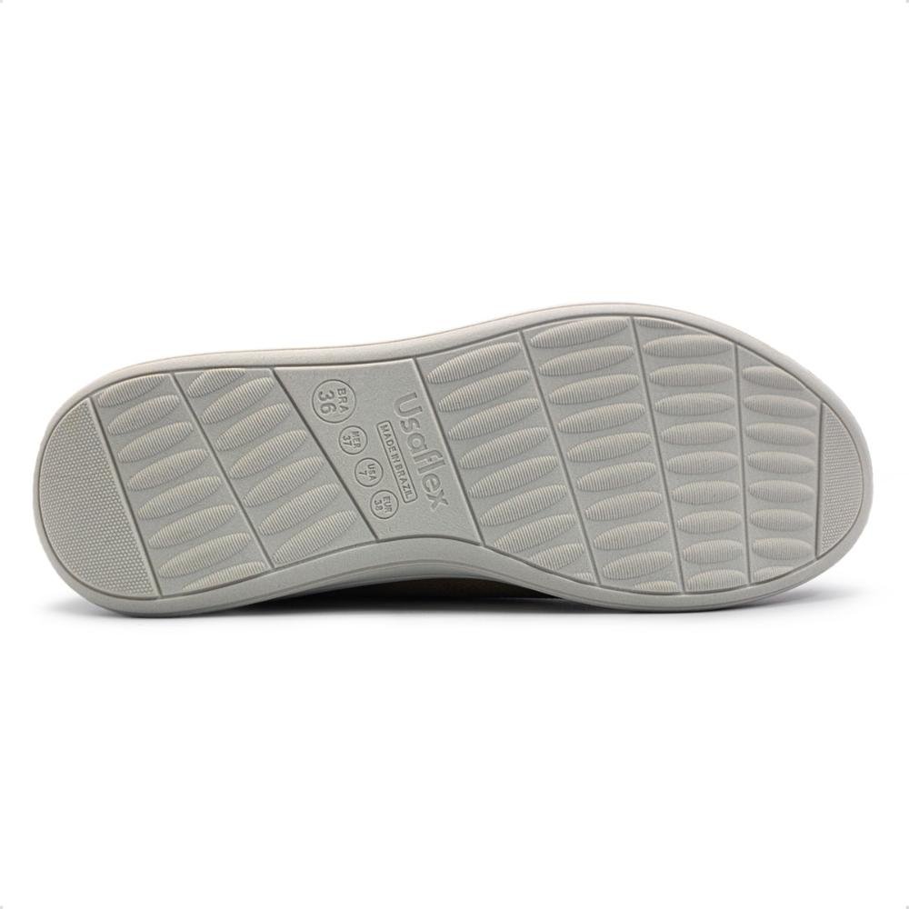 Tênis Usaflex Feminino Zíper Lateral Casual UC06007 Dourado 5