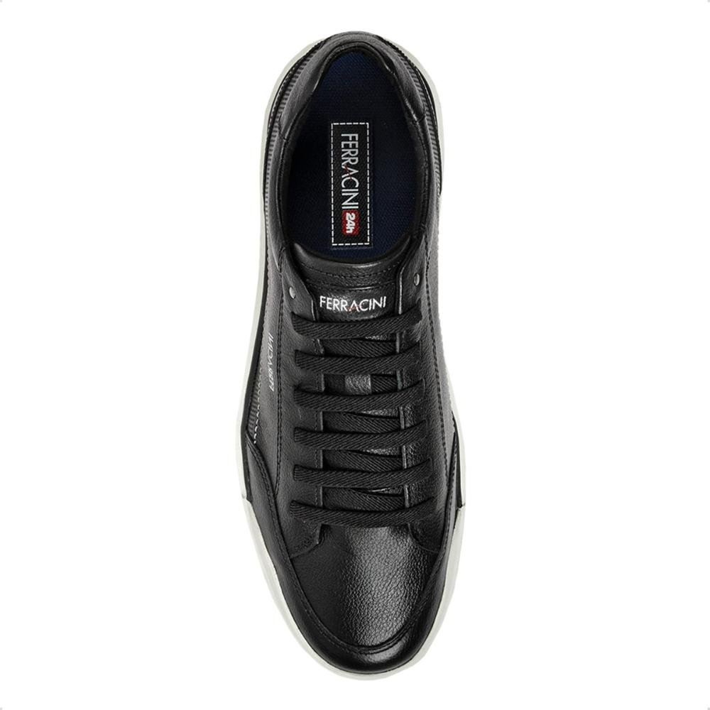 Sapatênis de Couro Ferracini Masculino Star Fr 1056 Preto 3