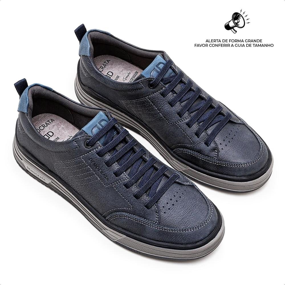 Tênis de Couro Democrata Masculino Dylan 640101 2