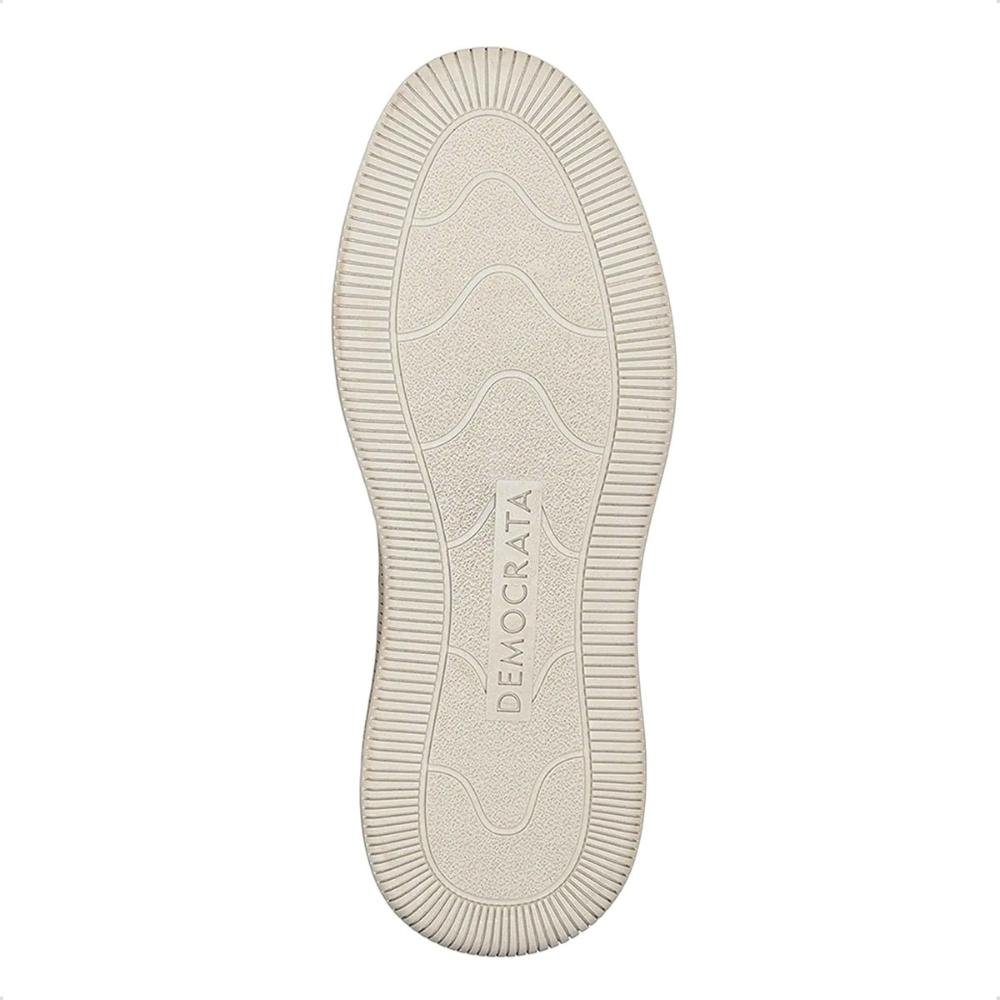 Tênis de Couro Democrata Masculino Denim Vibe 625101 Bege 4