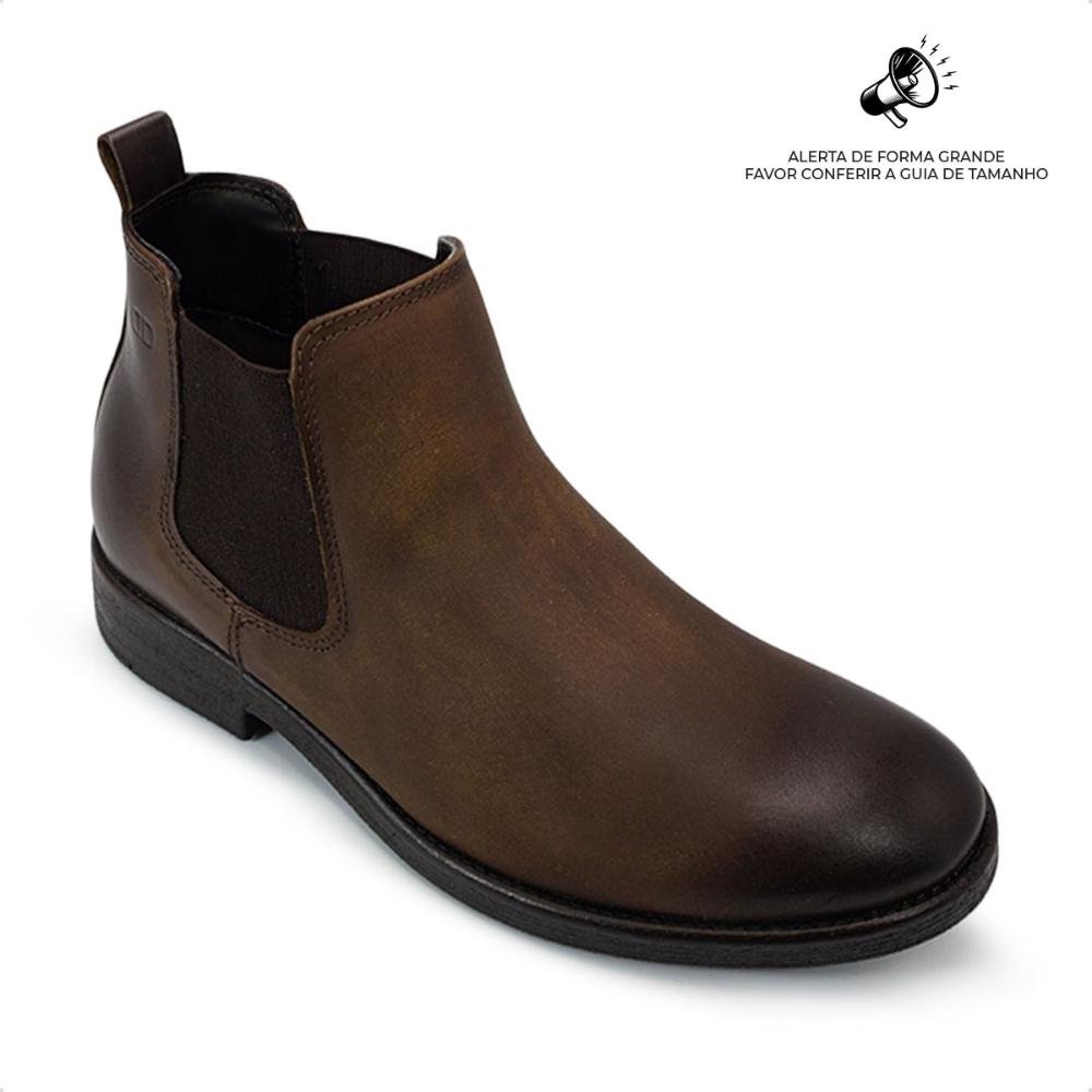 Bota de Couro Democrata Masculina Garage Dust Cano Curto 626103 Marrom 4