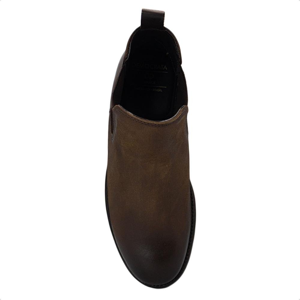 Bota de Couro Democrata Masculina Garage Dust Cano Curto 626103 Marrom 5