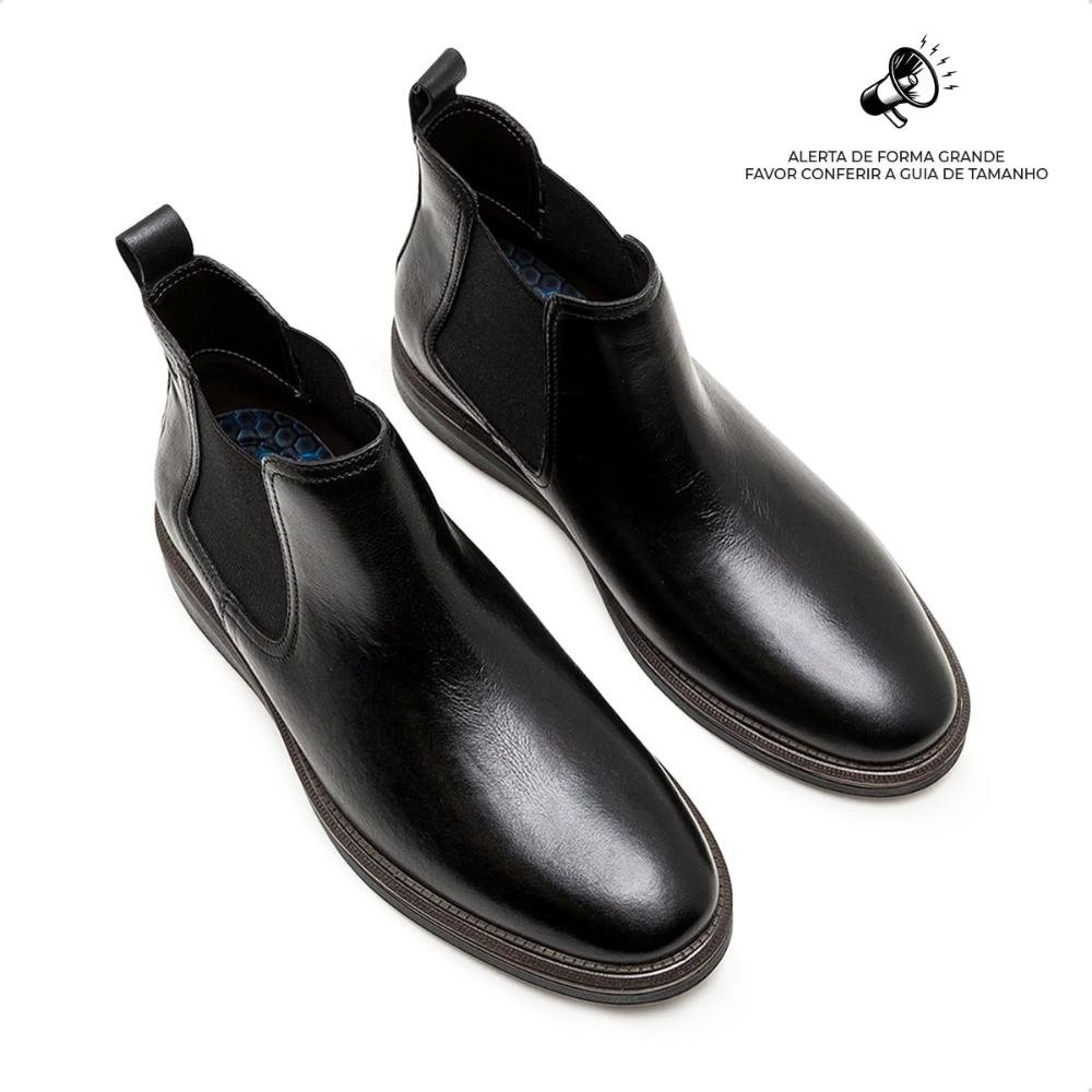 Bota de Couro Democrata Masculina Metropolitan James Hi-Soft 32 Cano Curto 298103 2