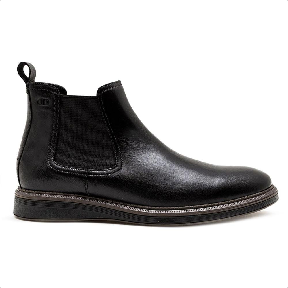 Bota de Couro Democrata Masculina Metropolitan James Hi-Soft 32 Cano Curto 298103 Preto 5