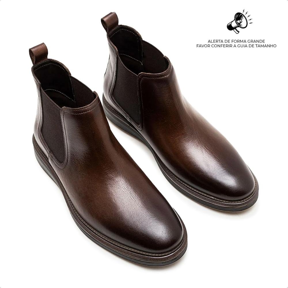Bota de Couro Democrata Masculina Metropolitan James Hi-Soft 32 Cano Curto 298103 Marrom 2