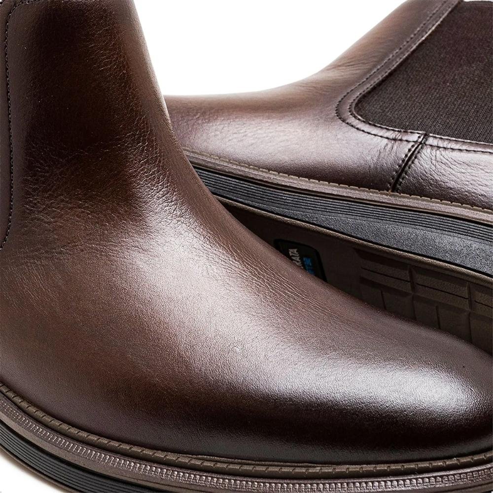 Bota de Couro Democrata Masculina Metropolitan James Hi-Soft 32 Cano Curto 298103 Marrom 3