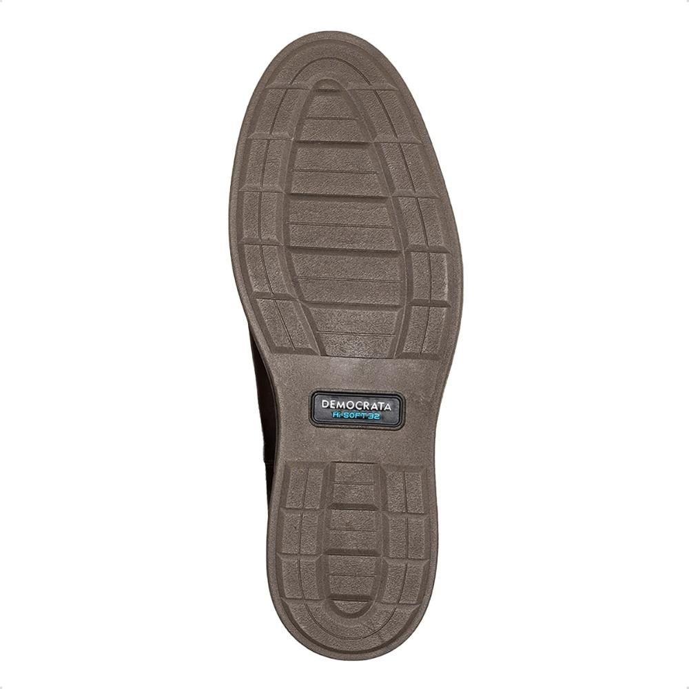Bota de Couro Democrata Masculina Metropolitan James Hi-Soft 32 Cano Curto 298103 Marrom 4