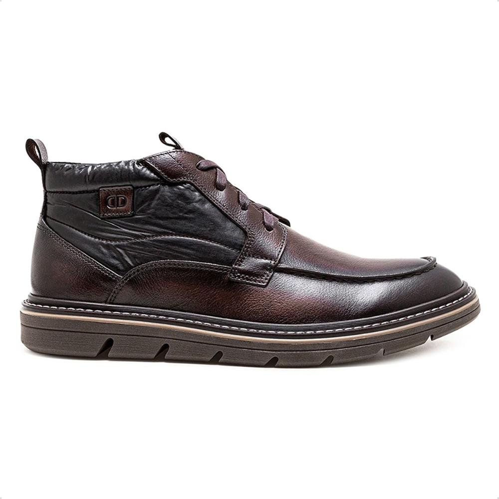Bota de Couro Democrata Masculina Metropolitan Jeff Cano Curto