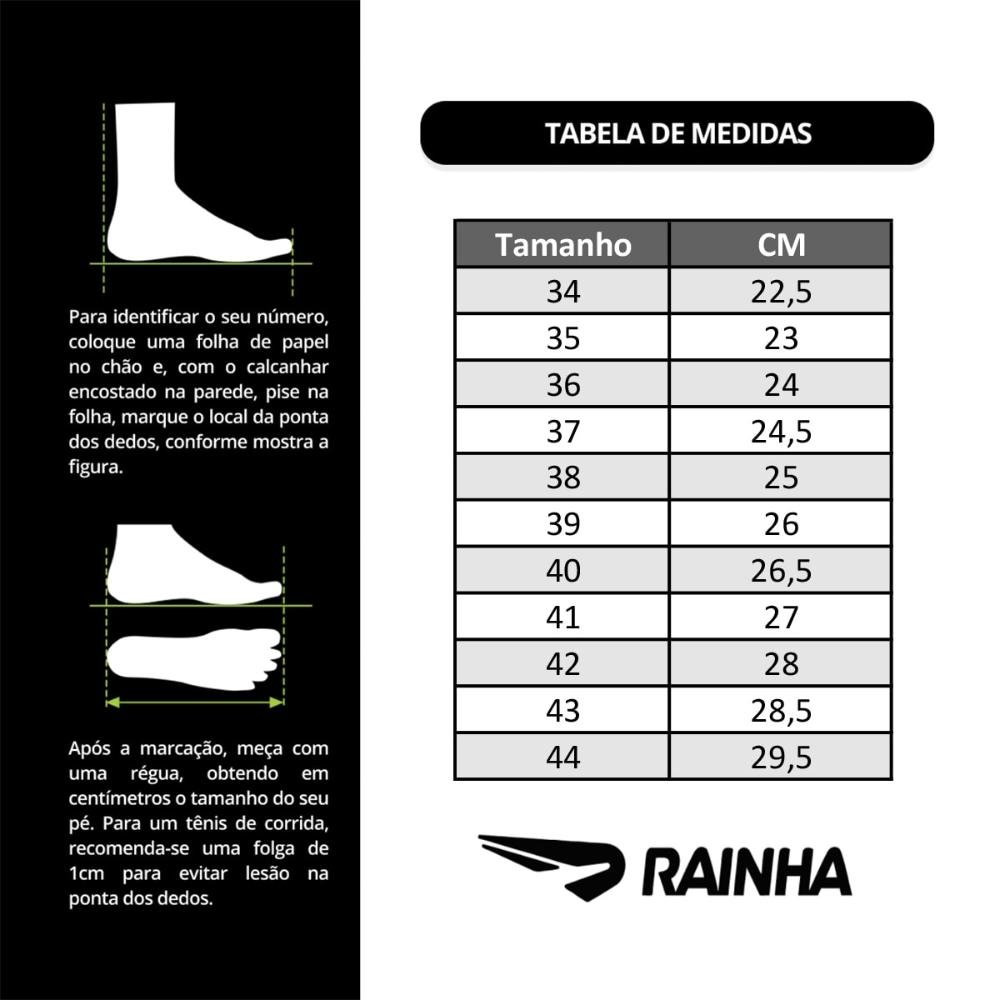 Tênis Rainha Slip On Feminino Charm Preto/Branco 6