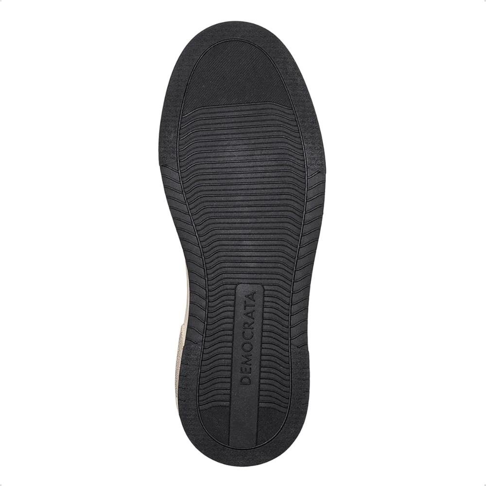 Tênis de Couro Democrata Masculino Denim Foster 640201 Off White/Bege 4