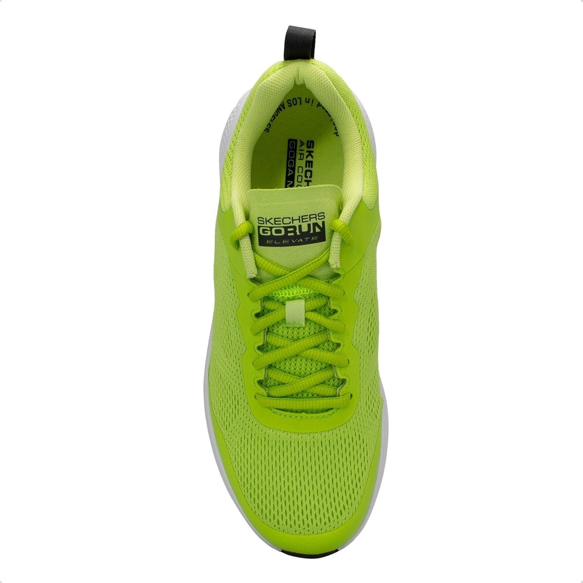 Tênis Skechers Masculino Go Run Elevate Corrida Verde Limão 3