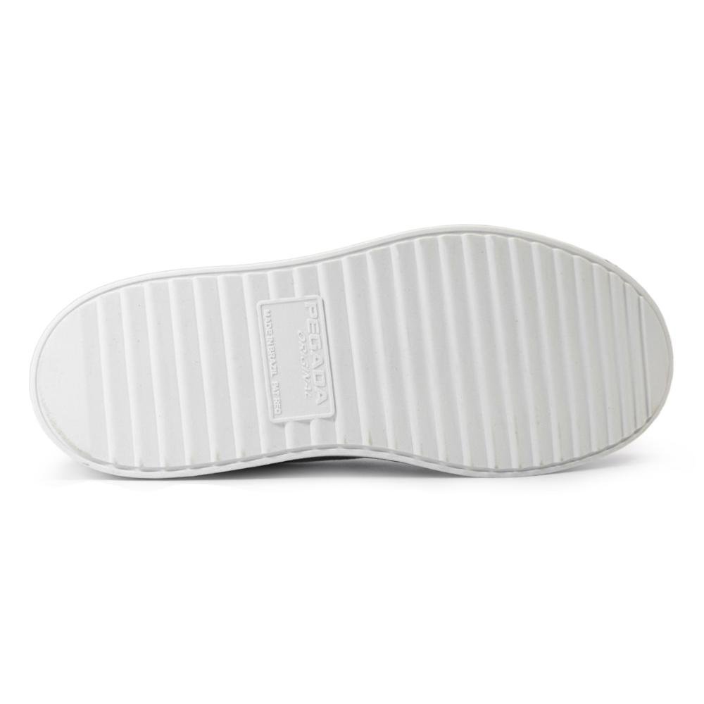 Tênis Pegada Feminino em Couro 211302 Branco/Dourado 5