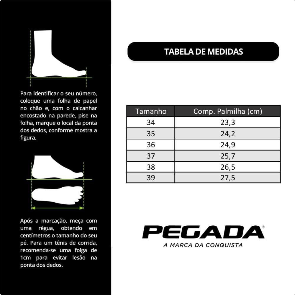 Tênis Pegada Feminino em Couro 211302 Branco/Dourado 6