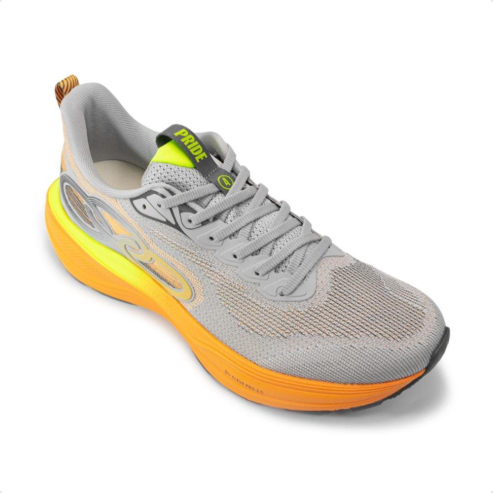 Tênis Olympikus Masculino Pride 4 Cinza/Laranja 2
