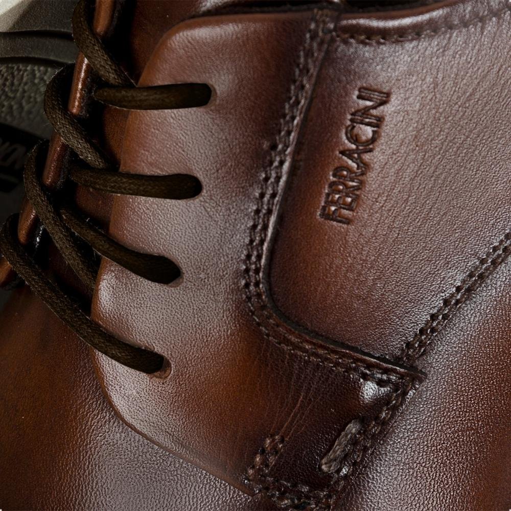 Sapato de Couro Ferracini Masculino Firenze 5436-704 Marrom 4