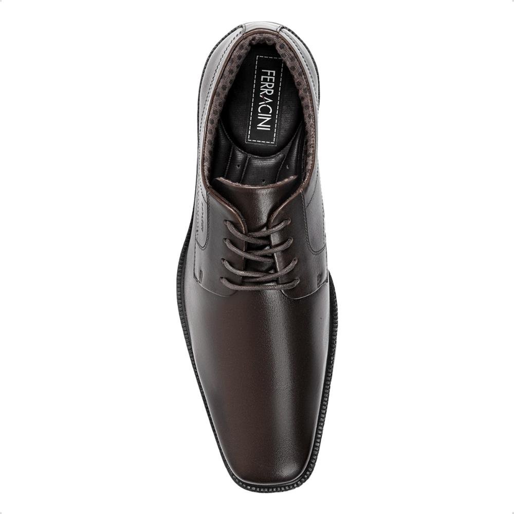 Sapato de Couro Ferracini Masculino Paris 6865-703 Marrom Escuro 3