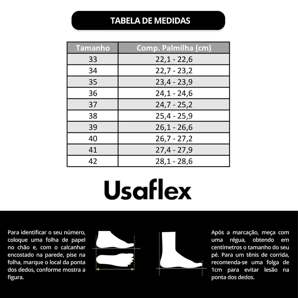 Tênis Usaflex Feminino Couro Casual AK1004 Preto/Branco 6