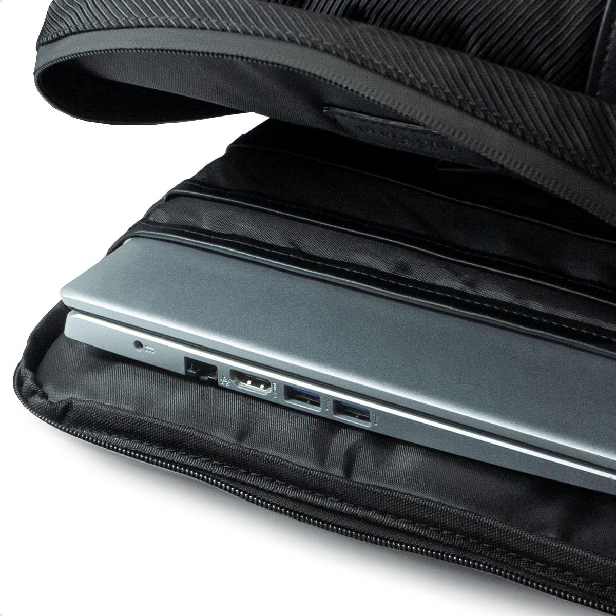 Mochila Democrata Executiva Smart Multicompartimentos Para Notebook MOC11901 Preto 7