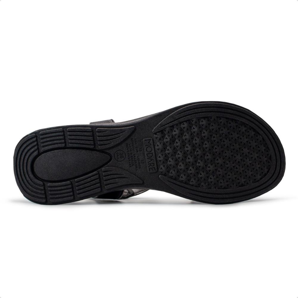 Sandália Modare Feminina Ultraconforto Napa Floather 7174.121 Preto/Preto 5