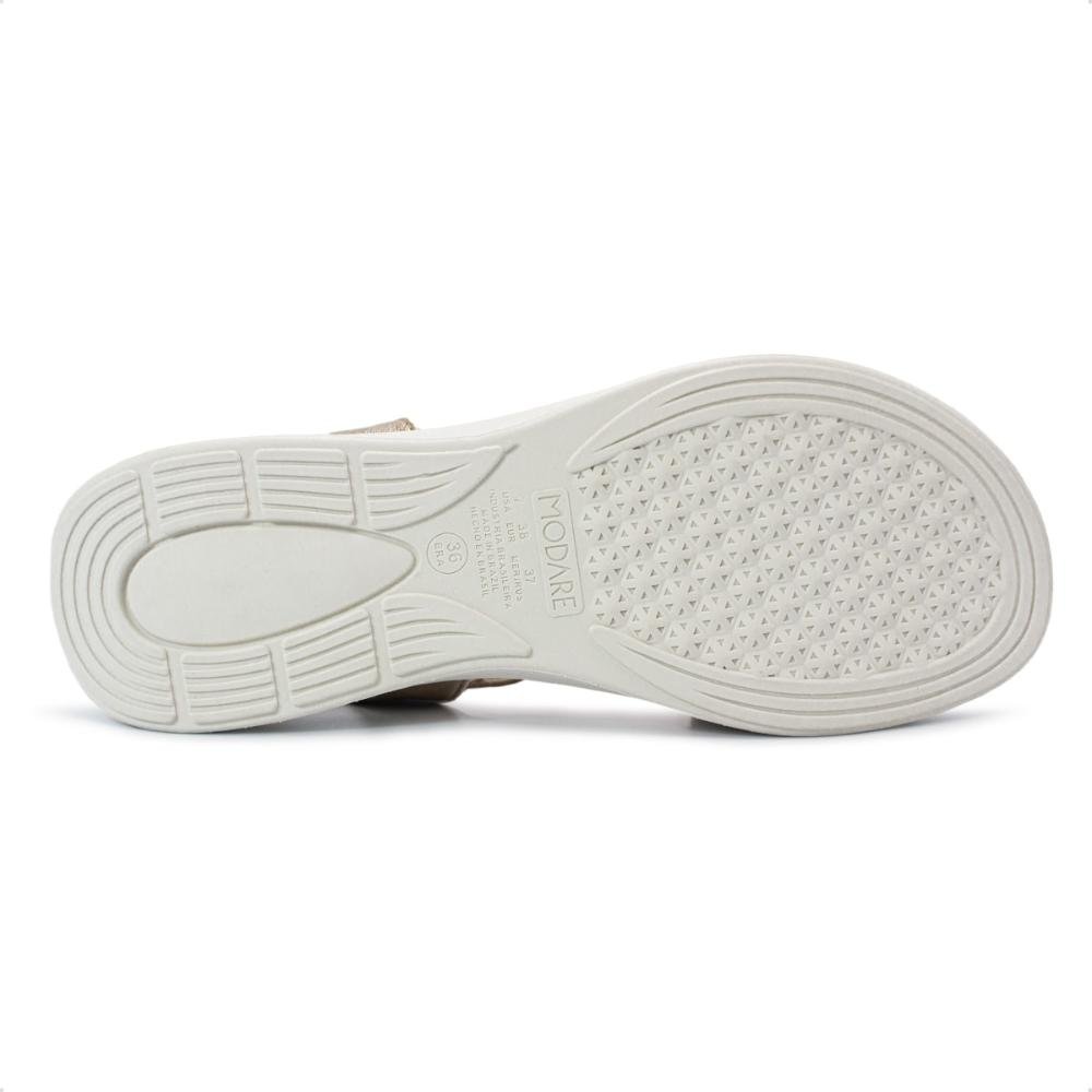 Sandália Modare Feminina Ultraconforto Napa Floather 7174.121 Dourado 5