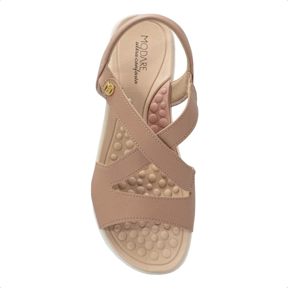Sandália Modare Feminina Ultraconforto Napa Floather 7174.121 Nude 3