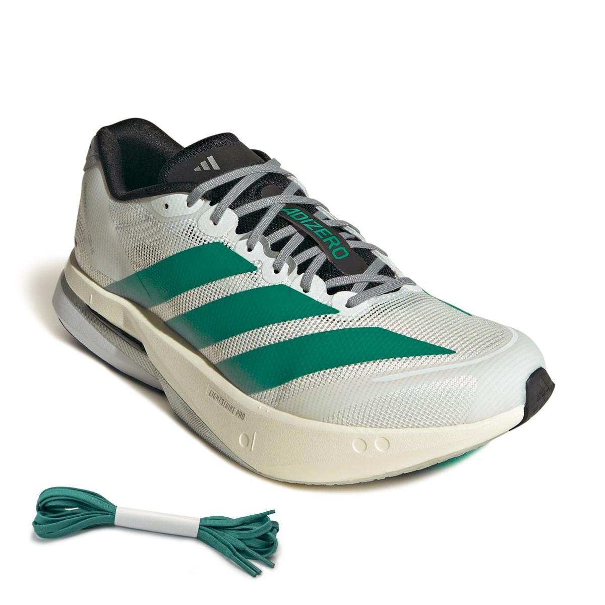 Tênis Adidas Masculino Adizero Boston 13 Corrida Branco/Verde 2