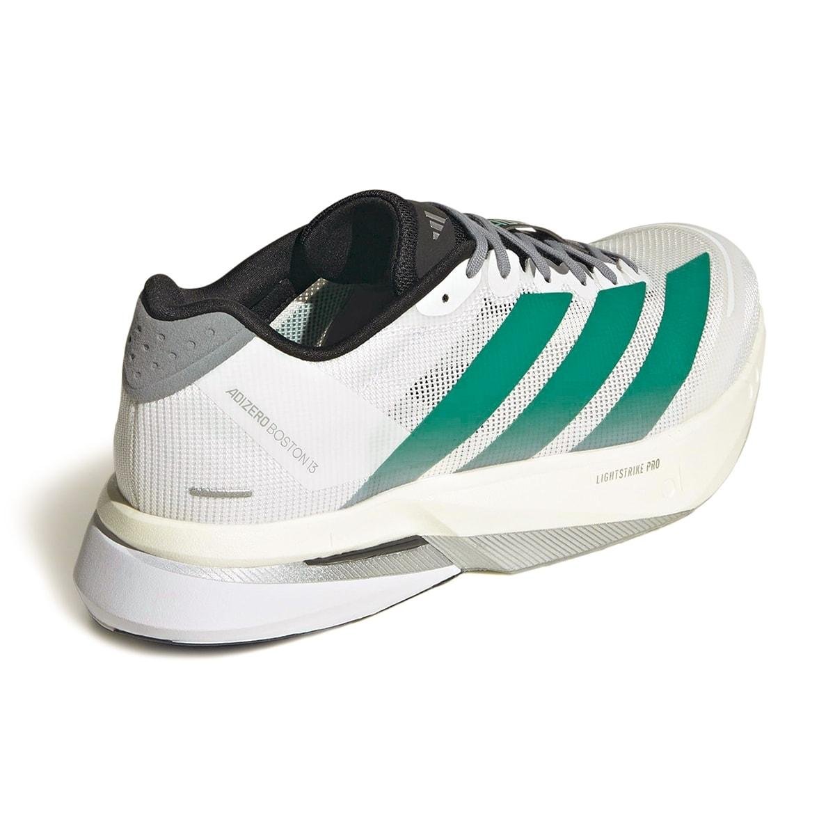 Tênis Adidas Masculino Adizero Boston 13 Corrida Branco/Verde 4