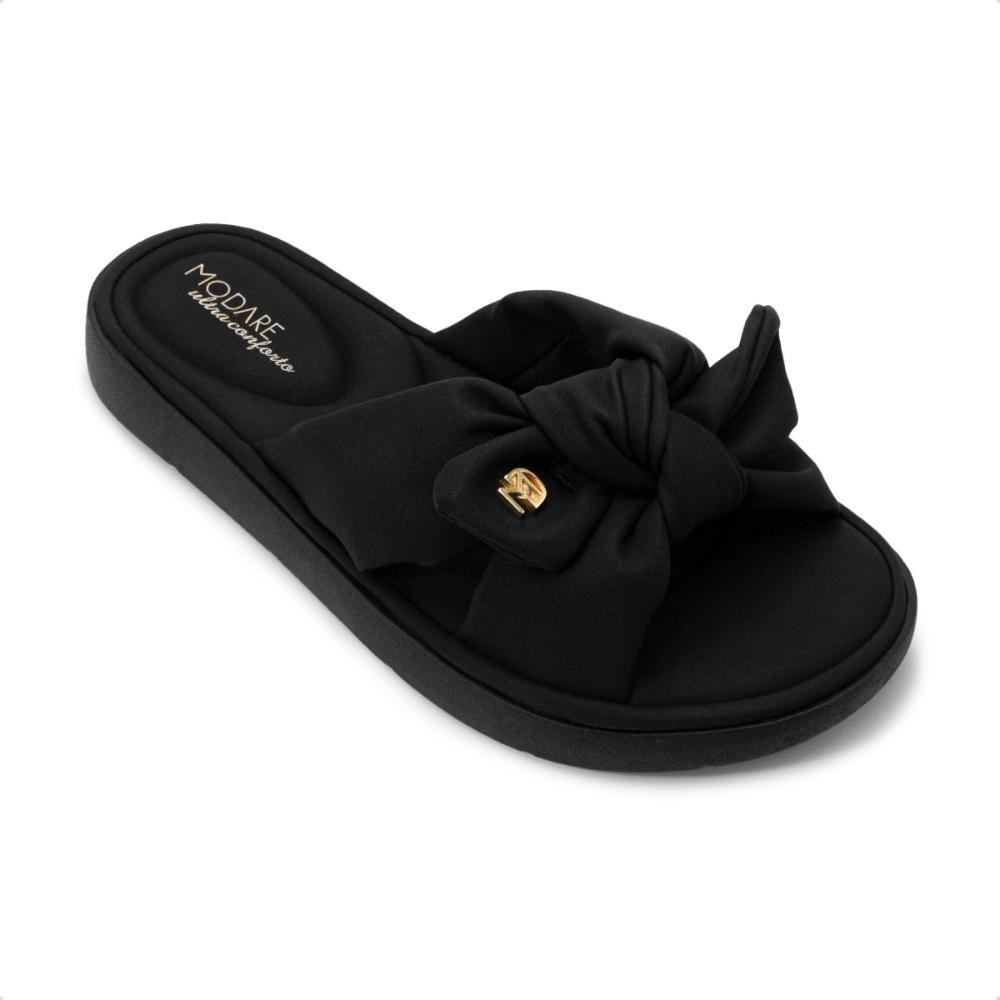 Chinelo Flat Modare Feminino Ultra Soft Ultraconforto Casual 7208.101 Preto 2